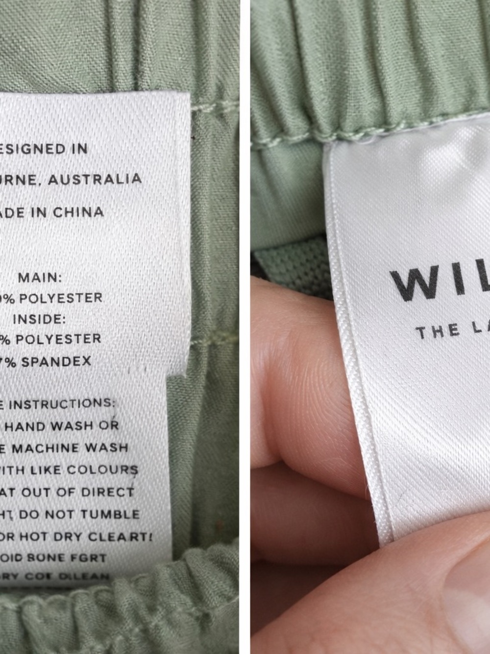 WILO The Label Sage Green Athletic Shorts Size S High Rise Elastic Waist - Picture 4 of 4